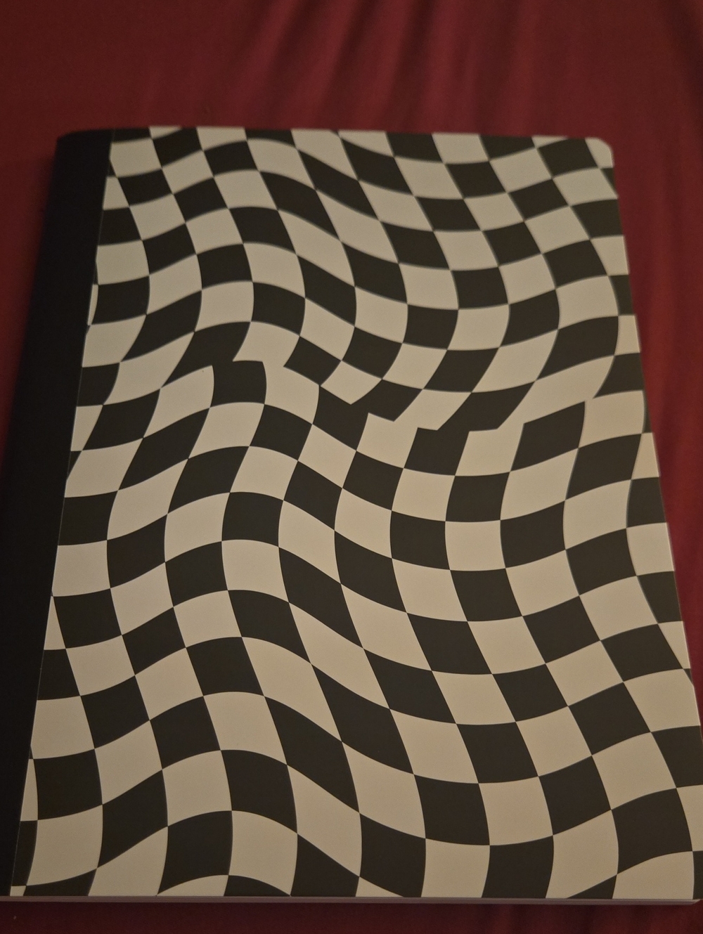 Black & White Wavy Check Notebook